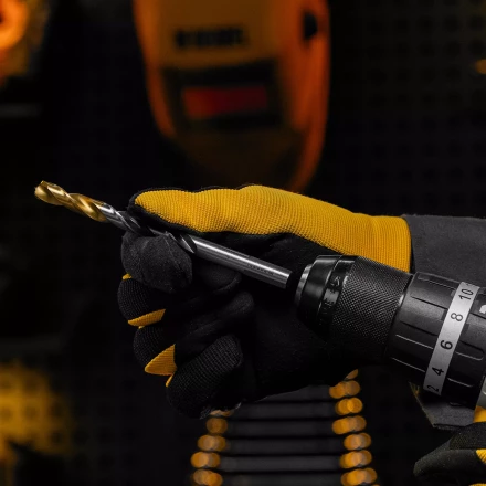 Сверло спиральное по металлу Denzel 9 x 125мм, Р6М5, Golden Tip, многогранная заточка, 718284 купить в Перми