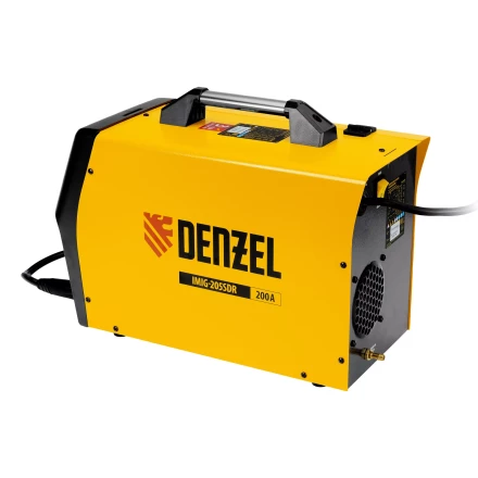 Аппарат инвертор. полуавтомат. cварки Denzel IMIG-205SDR, 200 А, ПВ 60%, катушка 5 кг купить в Перми