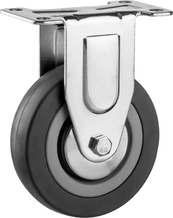 Колеса неповоротные из литой резины с полипропиленовым диском серия МАСТЕР купить в Перми