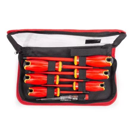 Набор диэлектрических отверток КВТ SLIM VDE НИО-2207 сталь S2, профиль SL, PZ, 7 шт. (88933) купить в Перми