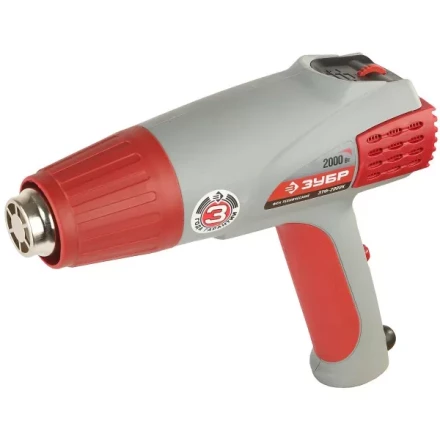 Фен ЗУБР, электр регулировка t, 3 режима работы, керам изолятор, кейс с насад, 2000Вт ЗТФ-2000К купить в Перми