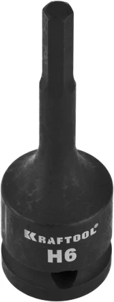 Торцовая головка KRAFTOOL &quot;INDUSTRIE QUALITAT&quot; ударная (1/2&quot;), HEX, Cr-Mo, фосфатированная, H6 27950-06_z01 купить в Перми