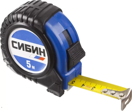 Рулетка СИБИН, обрезиненный пластиковый корпус, 5м/25мм 34019-05-25 купить в Перми