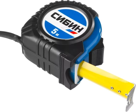Рулетка СИБИН, обрезиненный пластиковый корпус, 5м/25мм 34019-05-25 купить в Перми