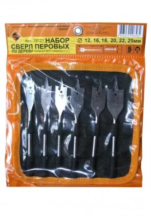 Набор сверл перовых  6 шт.12-25х152мм в сум1/1/40 19121 купить в Перми