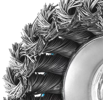 ЗУБР &quot;ПРОФЕССИОНАЛ&quot;. Щетка чашечная для УШМ, плетеные пучки стальной проволоки 0,5мм, 65ммхМ14 35275-065_z02 купить в Перми