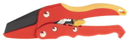 Секатор GRINDA двухкомпонентные,нейлоновые,фибергласс ручки,храповый механизм,прямые лезвия с упорной наковальней,205мм 8-423317_z01 купить в Перми