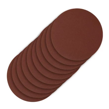 Круг абразивный на ворсовой подложке под &quot;липучку&quot;, P 240, 125 мм, 10 шт Сибртех 738717 купить в Перми