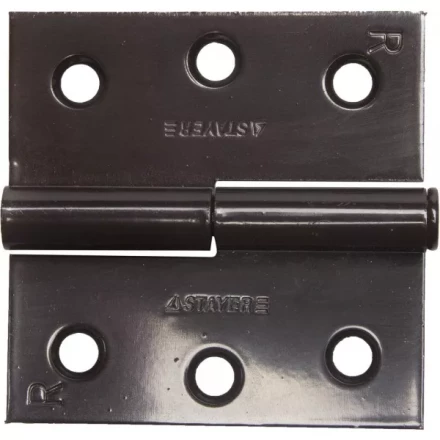 Петля дверная STAYER &quot;MASTER&quot; разъемная, цвет коричневый, правая, 75мм 37613-75-3R купить в Перми