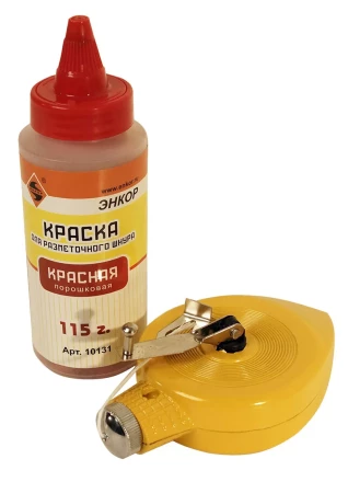 Набор разметочный металлический корпус 30 м краска красная Энкор 10126 купить в Перми