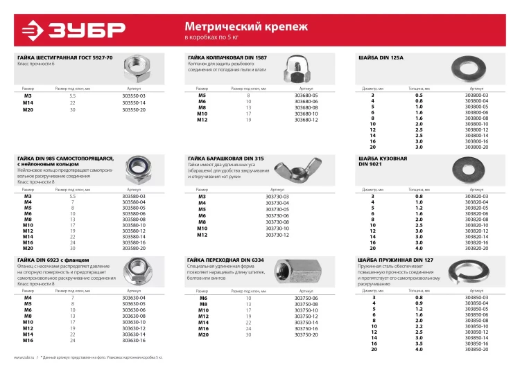 Шайба ЗУБР "МАСТЕР" пружинная DIN 127, оцинкованная, 20мм, 5кг 303850-20 купить в Перми