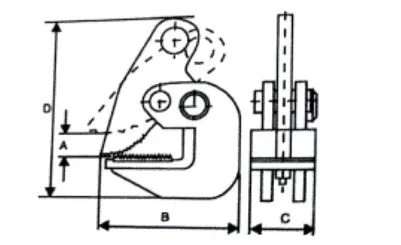 Захват для горизонтального подъема листового металла DHQ-5.0 купить в Перми