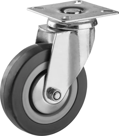 Колеса поворотные из литой резины с полипропиленовым диском серия МАСТЕР купить в Перми