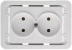 Розетка СВЕТОЗАР &quot;ГАММА&quot; двойная, цвет белый, 16А/~250В SV-54102-W купить в Перми