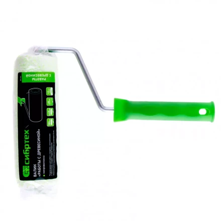 Валик &quot;Работы с древесиной&quot; 180 мм ворс 12 мм D 48 мм D ручки 8 мм микроволокно Сибртех 80182 купить в Перми