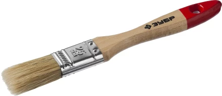 Кисть плоская  ЗУБР &quot;УНИВЕРСАЛ-МАСТЕР&quot;, натуральная щетина, деревянная ручка, 25мм 4-01003-025 купить в Перми