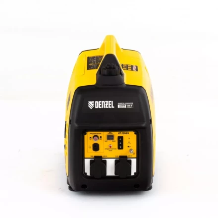 Генератор инверторный GT-2200iS, 2.2 кВт, 230 В, бак 4 л, закрытый корпус, ручной старт Denzel 94702 купить в Перми