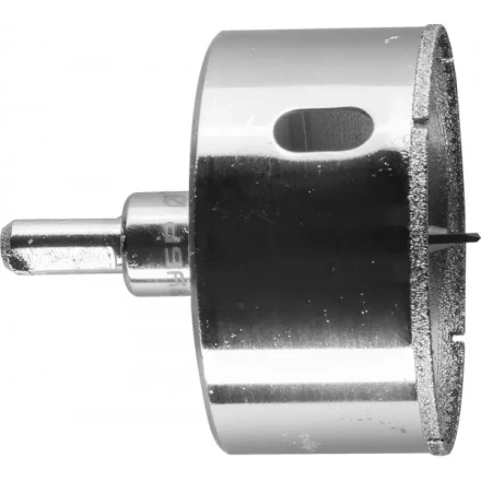 Коронка ЗУБР алмазная в сборе по кафелю, керамике с центрирующим сверлом и имбусовым ключом, зерно 60, 60мм 29850-60 купить в Перми