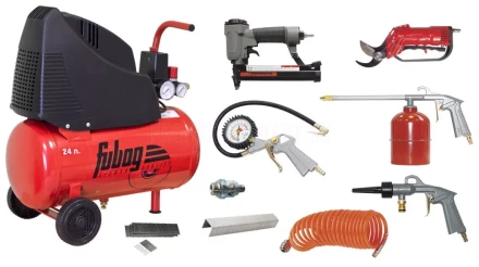 Компрессор безмасляный поршневой прямой FUBAG GARDEN MASTER KIT 9предметов купить в Перми