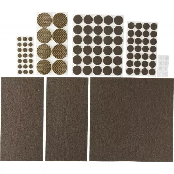 Набор STAYER "COMFORT": Накладки самоклеящиеся на мебельные ножки, 98 шт, коричневые 40916-H98 купить в Перми