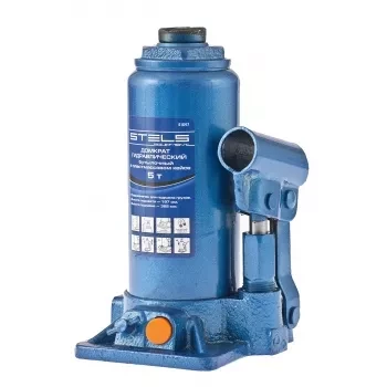 Домкрат гидравлический бутылочный 5 т h подъема 197–382 мм STELS 51097 купить в Перми
