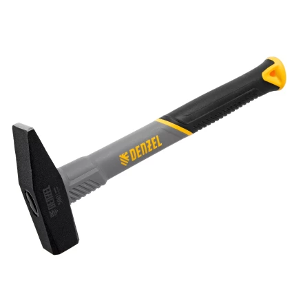 Молоток слесарный, 500 г Denzel 10485, кованый, фибергласовая рукоятка c TPR покрытием купить в Перми