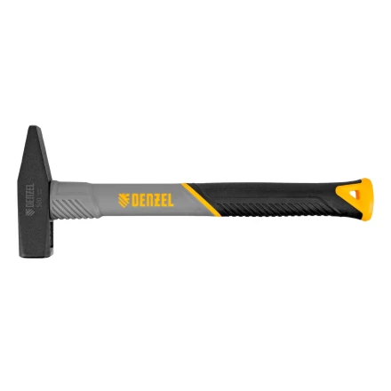 Молоток слесарный, 500 г Denzel 10485, кованый, фибергласовая рукоятка c TPR покрытием купить в Перми