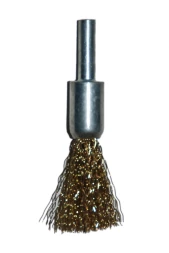Щетка для дрели ф25мм концевая сталь латунированная Энкор 51504