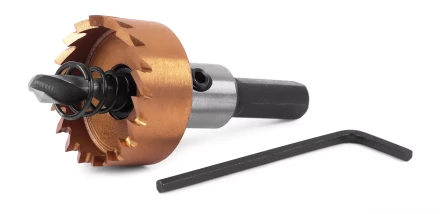 HSS-TiN коронка MESSER  27мм с центр. сверлом и толкающей пружиной для  лист. материала  до 2 мм ц/х купить в Перми