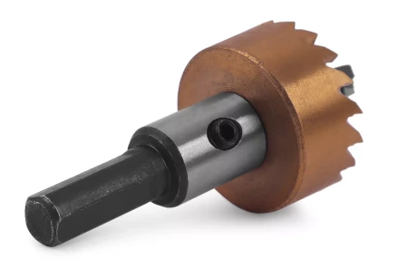 HSS-TiN коронка MESSER  27мм с центр. сверлом и толкающей пружиной для  лист. материала  до 2 мм ц/х купить в Перми