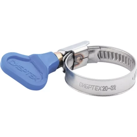 Хомуты металлические элемент крепления с формой ключа 40-60 мм 50 штук в упаковке Сибртех 47553 купить в Перми