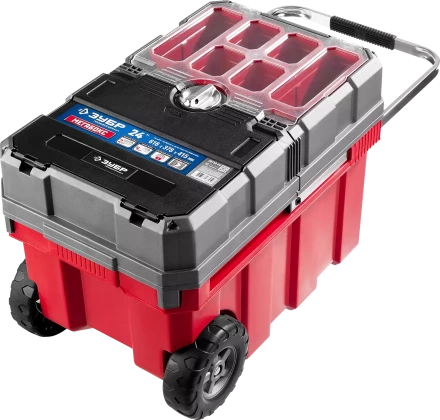 Ящики для инструмента на колесах МЕГА-БОКС серия ПРОФЕССИОНАЛ цвет черный купить в Перми