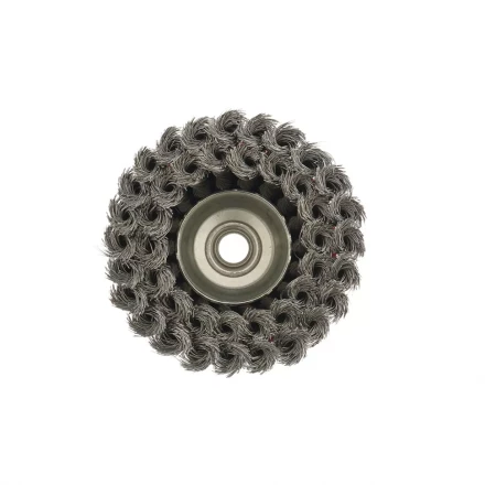 Щетка для УШМ 100 мм М14 &quot;чашка&quot; двухрядная крученая проволока 0,8 мм MTX 74687 купить в Перми