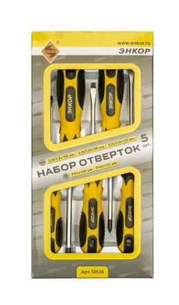 Набор отверток 5шт Энкор 19538 купить в Перми
