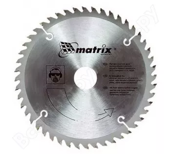 Пильный диск по дереву 160 х 20мм 48 зуба + кольцо 16/20  MATRIX  Professional 73212 купить в Перми