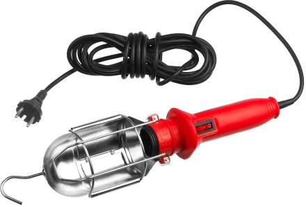 Светильник переносной с выключателем, 5м, 60 Вт/220В, ЗУБР 61802_z01 купить в Перми