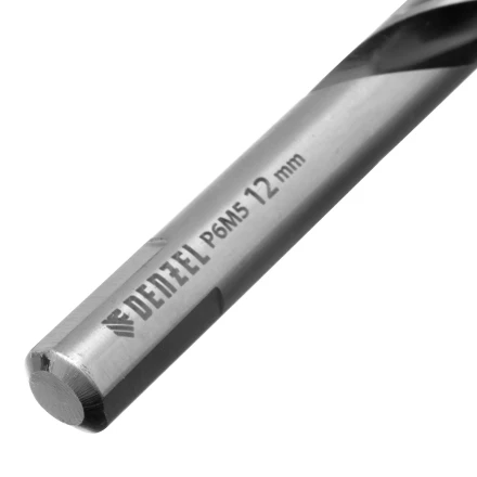 Сверло спиральное по металлу Denzel 12 x 151мм, Р6М5, Golden Tip, многогранная заточка, 718287 купить в Перми