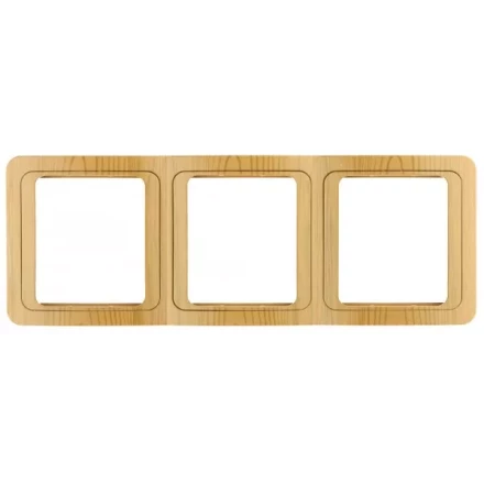 Панель СВЕТОЗАР &quot;ГАММА&quot; накладная, вертикальная, цвет ольха, 3 гнезда SV-54149-A купить в Перми