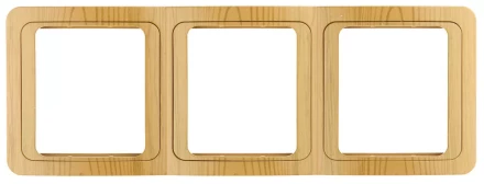 Панель СВЕТОЗАР &quot;ГАММА&quot; накладная, вертикальная, цвет ольха, 3 гнезда SV-54149-A купить в Перми