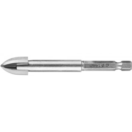 Сверло по кафелю, керамике, стеклу, с четырьмя режущими лезвиями, шестигранный хвостовик, 14 мм, STAYER &quot;PROFESSIONAL&quot; 2985-14 2985-14_z01 купить в Перми