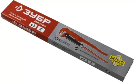 Ключ трубный ЗУБР &quot;МАСТЕР&quot; рычажный, прямые губки, цельнокованный, № 3, 2&quot; 27314-3 купить в Перми