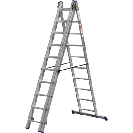 Лестница ЗУБР универсальная, трехсекционная со стабилизатором, 10 ступеней 38831-10 купить в Перми