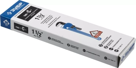 Ключ трубный разводной ЗУБР &quot;ПРОФЕССИОНАЛ&quot;, Сr-V, 300мм / 1,5&quot; 27339-1_z01 купить в Перми