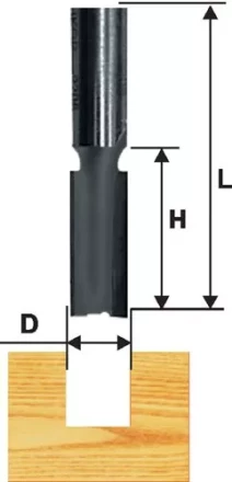 Фреза пазовая прямая ф18x19мм хв 8мм ДСП 28016 купить в Перми