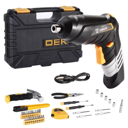 Отвертка аккумуляторная DEKO DKS4FU-Li в кейсе+ набор инструментов 36 предметов, 063-4152 купить в Перми