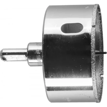 Коронка ЗУБР алмазная в сборе по кафелю, керамике с центрирующим сверлом и имбусовым ключом, зерно 60, 68мм 29850-68 купить в Перми