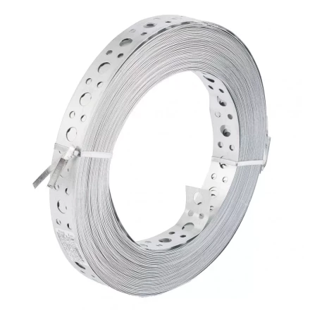 Лента перфорированная вентиляционная прямая 0,55 мм LP V 2,5см х 25м цинк Россия Сибртех 46585 купить в Перми