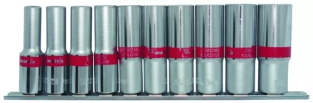 Набор удлиненных торцевых головок 3/8&quot;, 6-ти гр., CrV, 10шт., 8-19мм Matrix 13591 купить в Перми