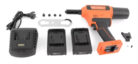 Аккумуляторный вытяжной заклепочник MESSER CQ-60025 (модель 2021 года)  от 2,4 до 6,4 мм купить в Перми