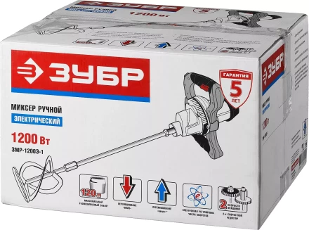 Миксер строительный 2 скорости ЗМР-1200Э-1 серия ПРОФЕССИОНАЛ купить в Перми